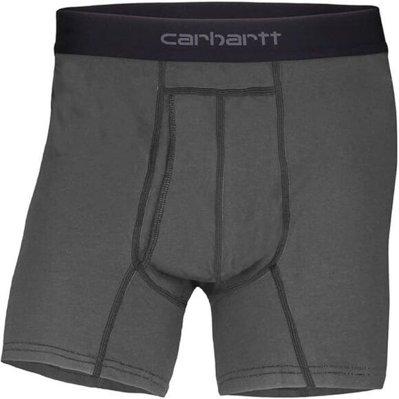 Carhartt Men's Cotton Polyester 2 Pack Boxer Brief L Gray - Picture 1 of 5